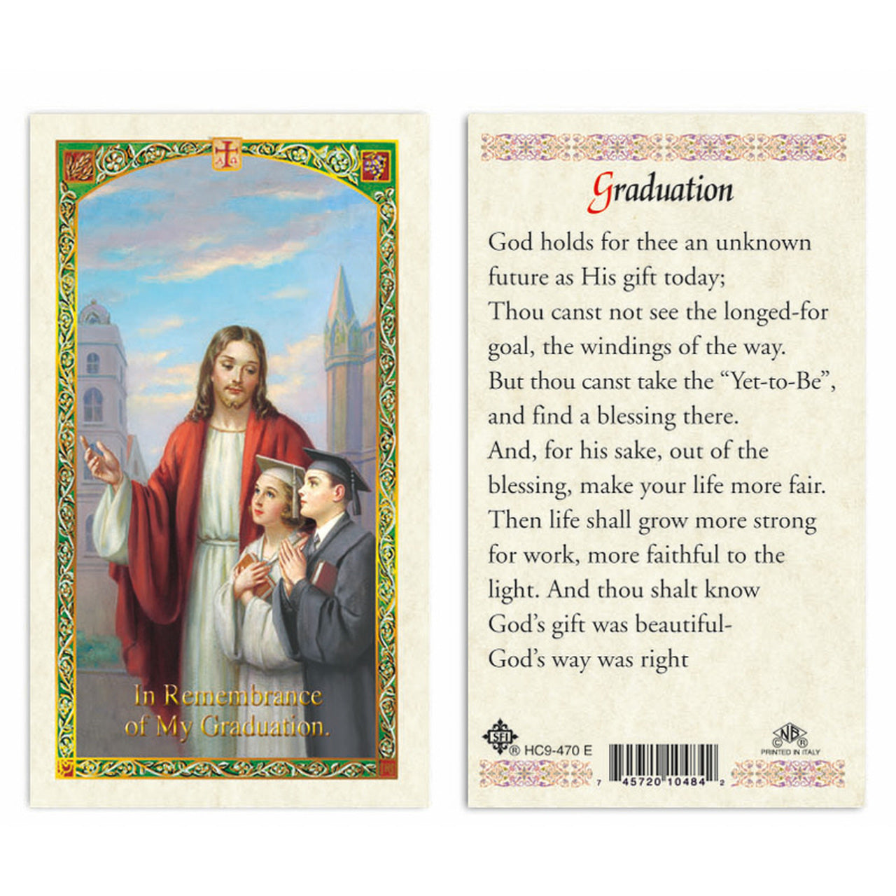 Jesus with Graduates Graduation Prayer Card The Catholic Gift Store
