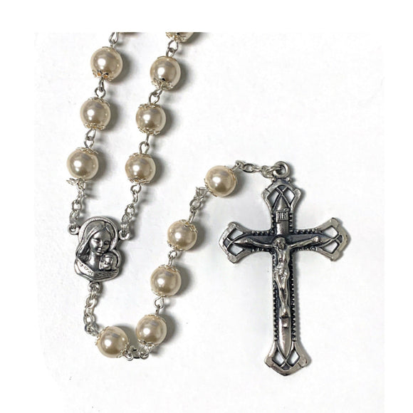 White Pearl Rosary