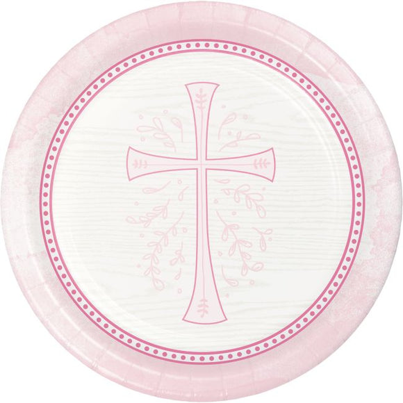 Pink Cross Plates