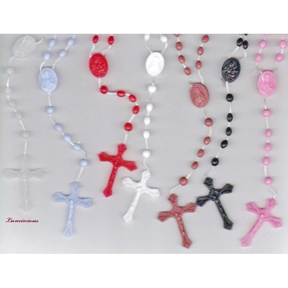 Plastic Rosaries - Assorted Colors