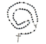 Black Iridescent Semicrystal Rosary