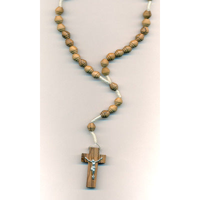 Spiral Bead Olive Wood Rosary