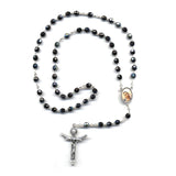 Black Iridescent Medjugorje Rosary