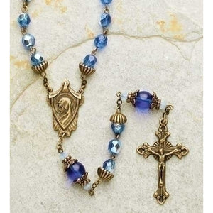 Baroque Sapphire Rosary & Keepsake Box
