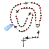 Red Beads with Enameled Doves Rosary