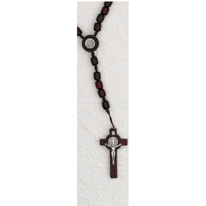 Brown St. Benedict Cord Rosary