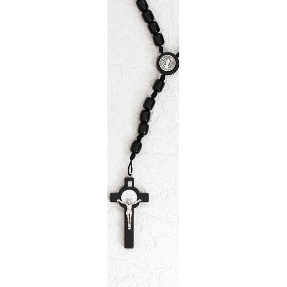 Black St. Benedict Cord Rosary