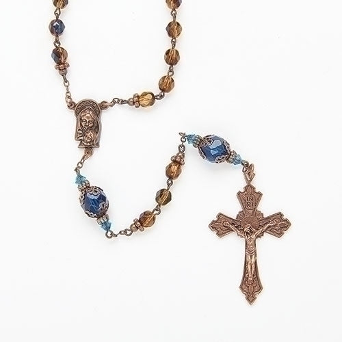 Byzantine Rosary Amber Beads & Gold and Ivory Box