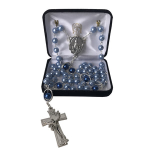 Blue Pearl Our Lady of Fatima Rosary