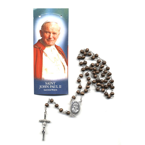Wood St. Pope John Paul II Rosary