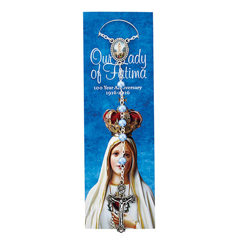 Light Blue Glass Pearl Our Lady of Fatima Rosary