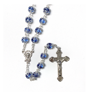 Blue Filigree Rosary