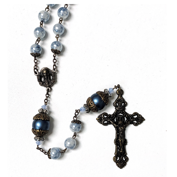 Rustic Blue Rosary