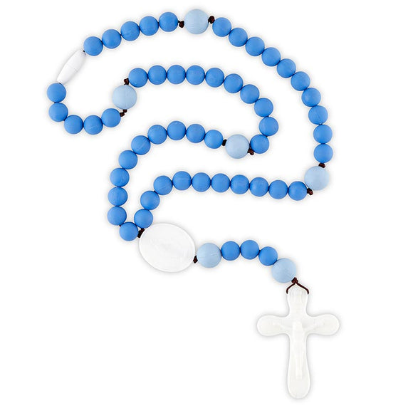 Blue Silicone Rosary