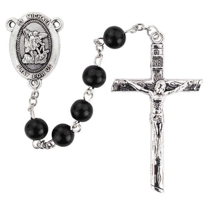 Black Wood Saint Michael Rosary
