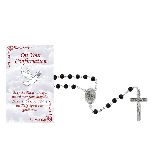Black Confirmation Rosary