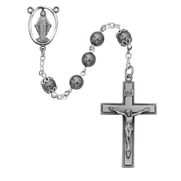 Imitation Hematite Rosary