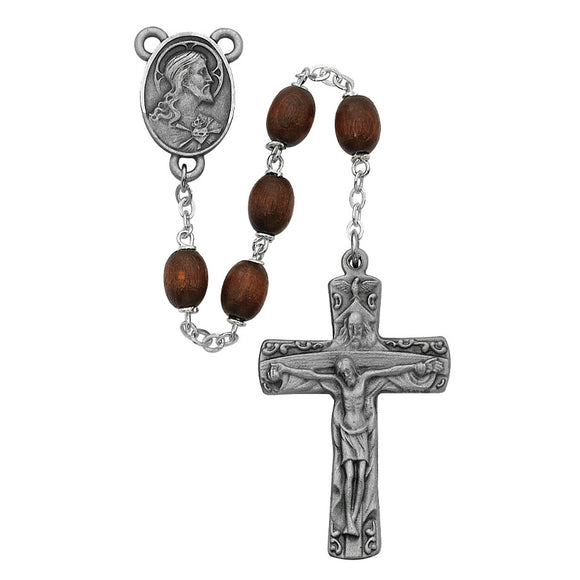 Brown Wood Trinity Rosary