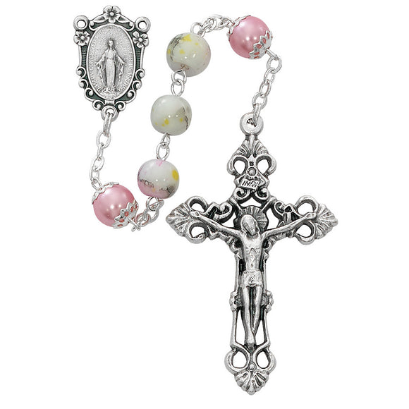 Pink Marbeline Rosary