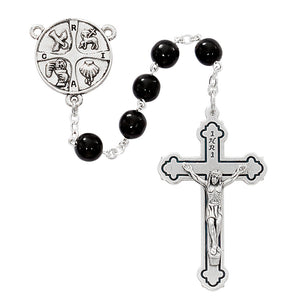 Black Glass RCIA Rosary
