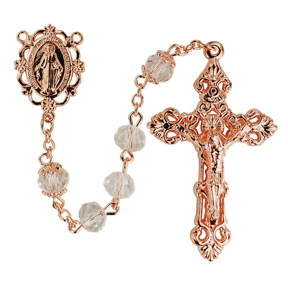 Rose Gold Crystal Rosary