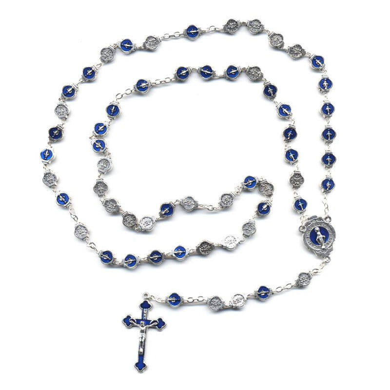 Blue Epoxy Miraculous Medal Rosary – The Catholic Gift Store