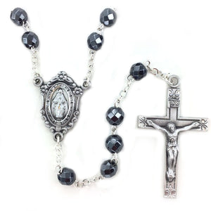 Faceted Hematite Rosary