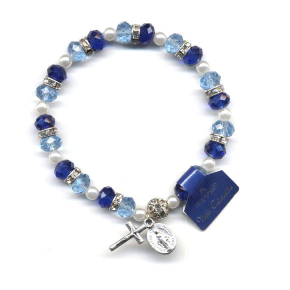 Dark and Light Blue Crystal Bracelet