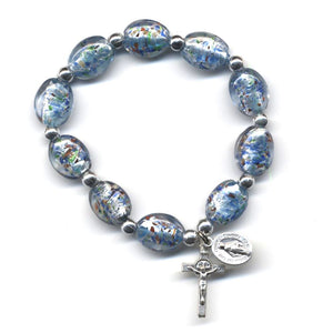 Blue Murano Rosary Bracelet