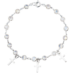 Crystals and Crosses Bracelet