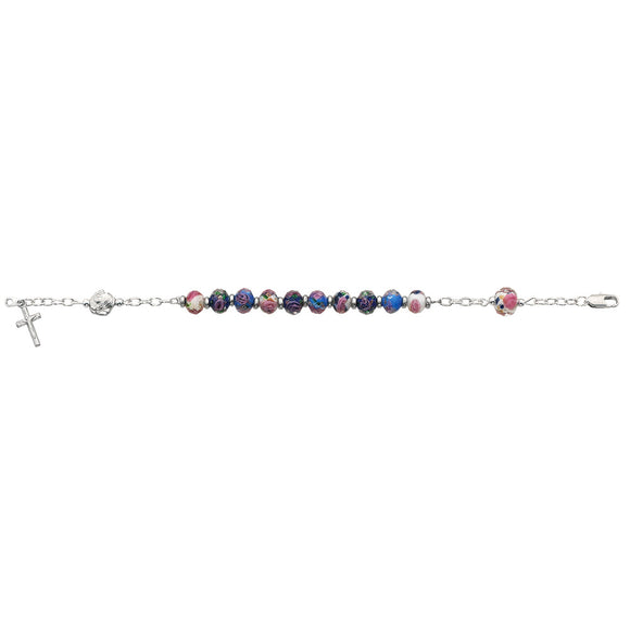 Multicolor Crystal Rosary Bracelet