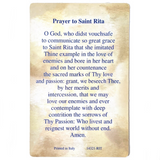 St. Rita Relic Card