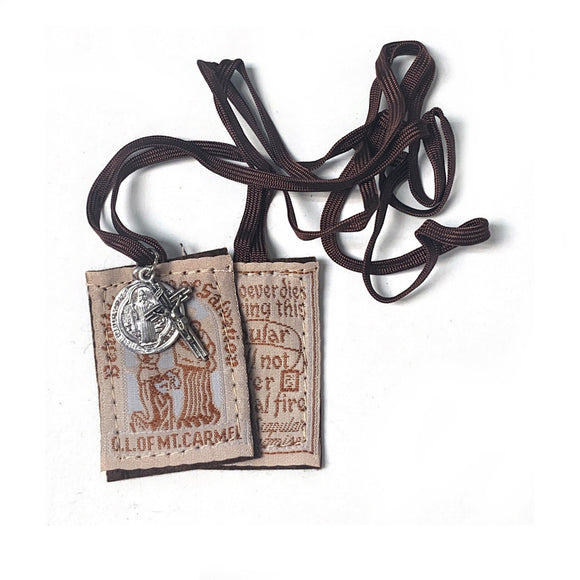 Mt. Carmel Brown Scapular with Medals