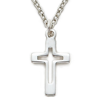 Silver Cut Out Cross