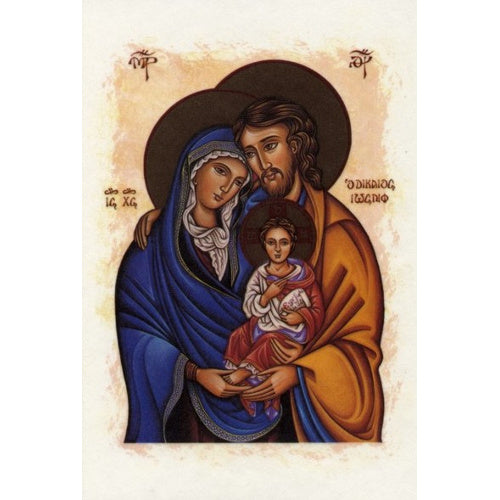 Holy Family Icon Blank Greeting Card