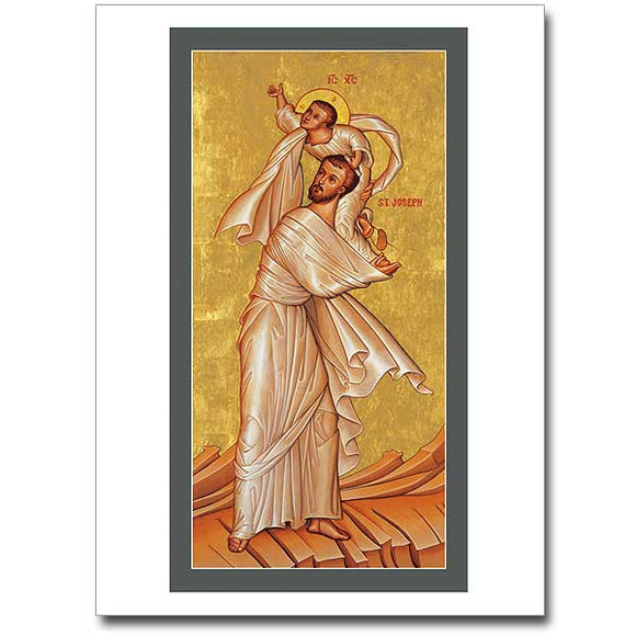 Blank Greeting Card - St. Joseph and Child Jesus from the Temple