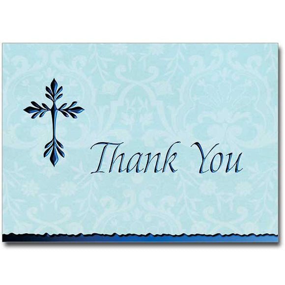 Blue Deluxe Thank You Notes