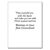 A Prayer for Your First Communion Card