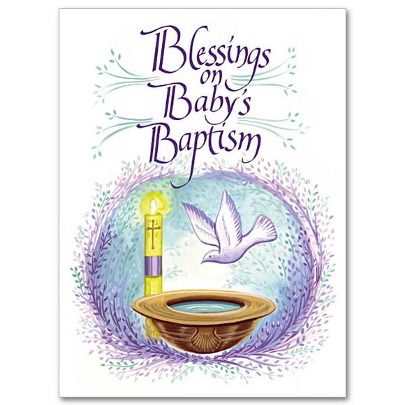 Blessings on Baby's Baptism Card