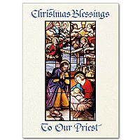 Christmas Blessings to Our Priest Card