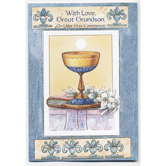 Great Grandson First Communion Card