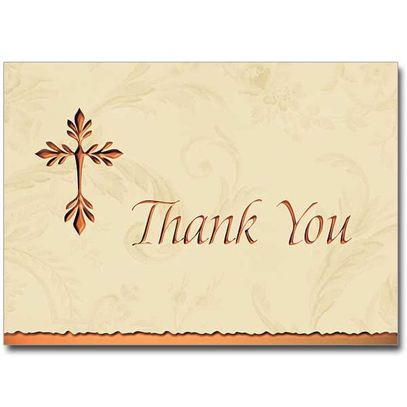 Copper Cross Deluxe Thank You Notes