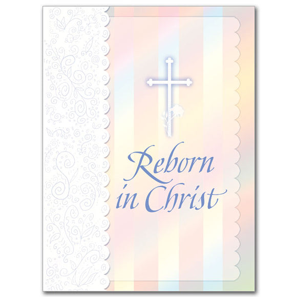 Reborn in Christ Baptism Card