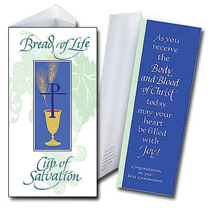 Bread of Life Money Enclosure First Communion Card