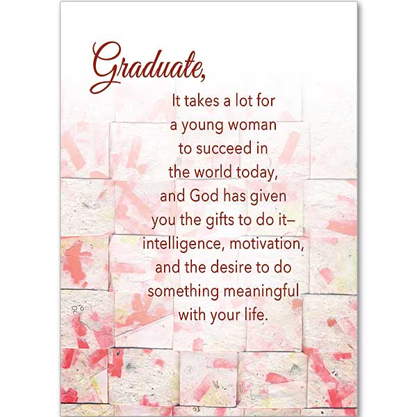Graduation Congratulations for a Young Woman Card The Catholic Gift Store Graduation Congratulations for a Young Woman Card The Catholic Gift Store