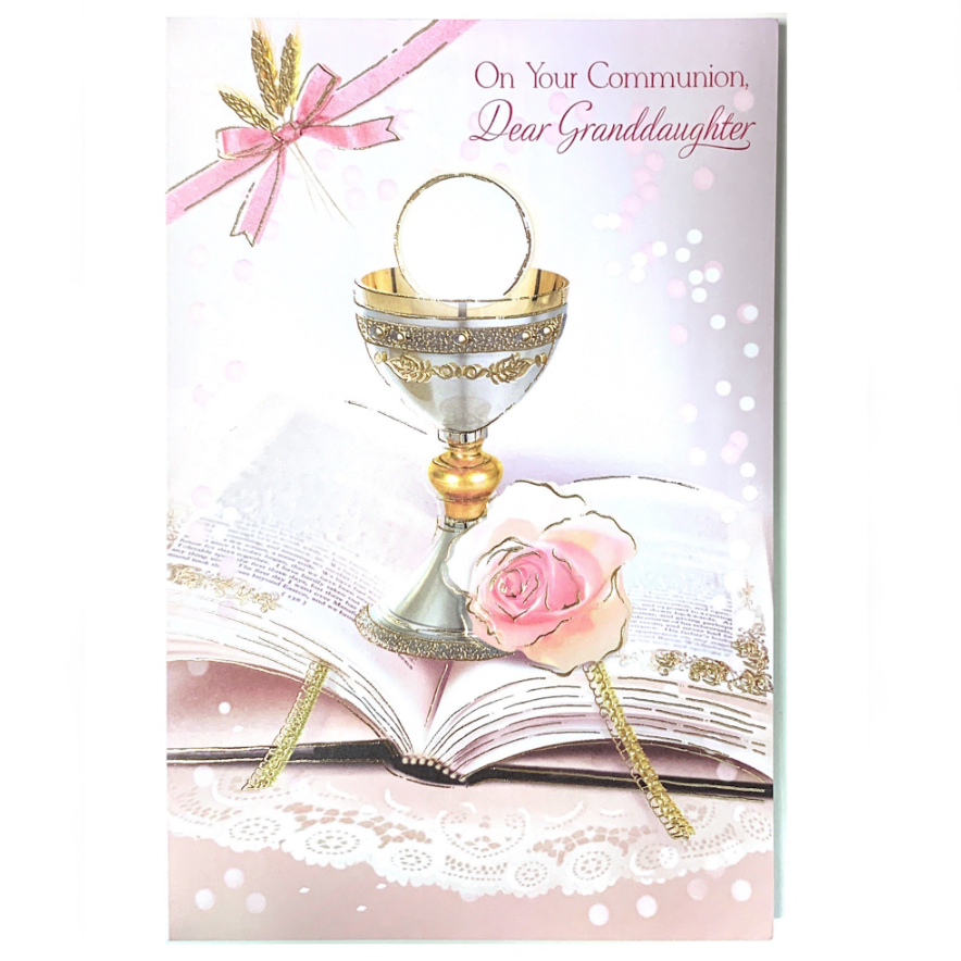 First Communion Granddaughter Card – The Catholic Gift Store