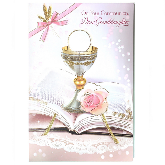 First Communion Granddaughter Card