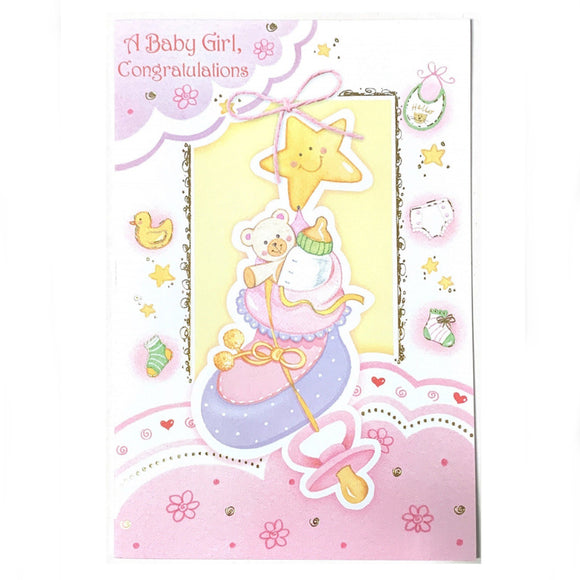 A Baby Girl Congratulations Card