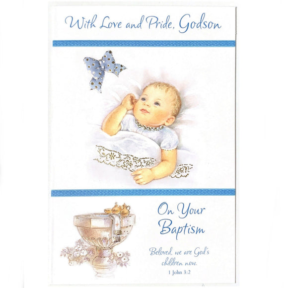 With Love and Pride Godson on Your Baptism
