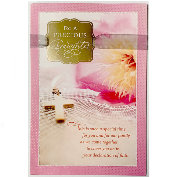 For A Precious Daughter Confirmation Card